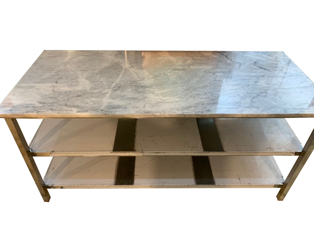 Work Table with Marble Top - Kitchen Dunya